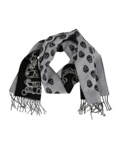 Alexander McQueen Skull Fringed Scarf