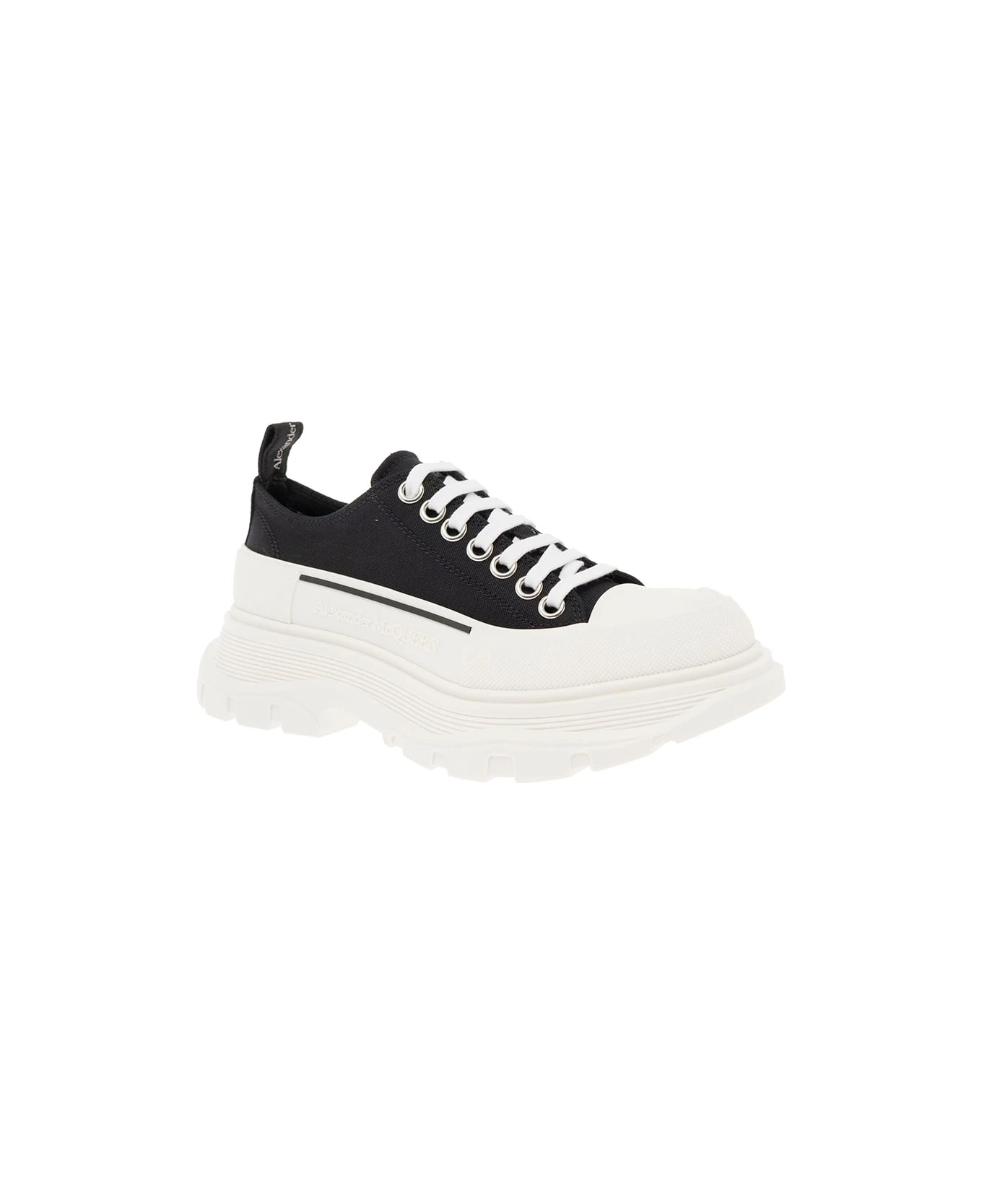 Alexander Mcqueen Woman's Tread Slick Black Cotton Sneakers - Image 2