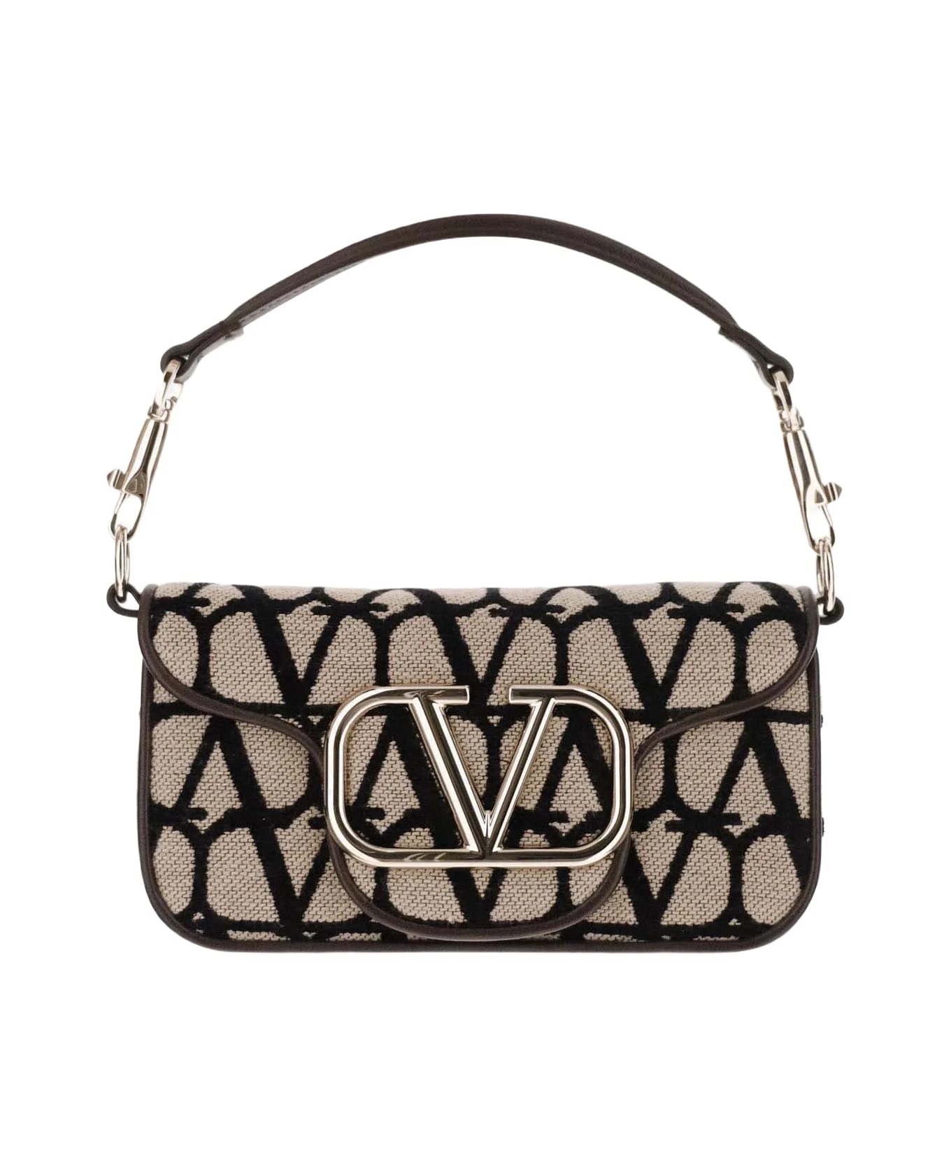 Valentino Garavani Small Shoulder Bag Locò Toile Iconographe