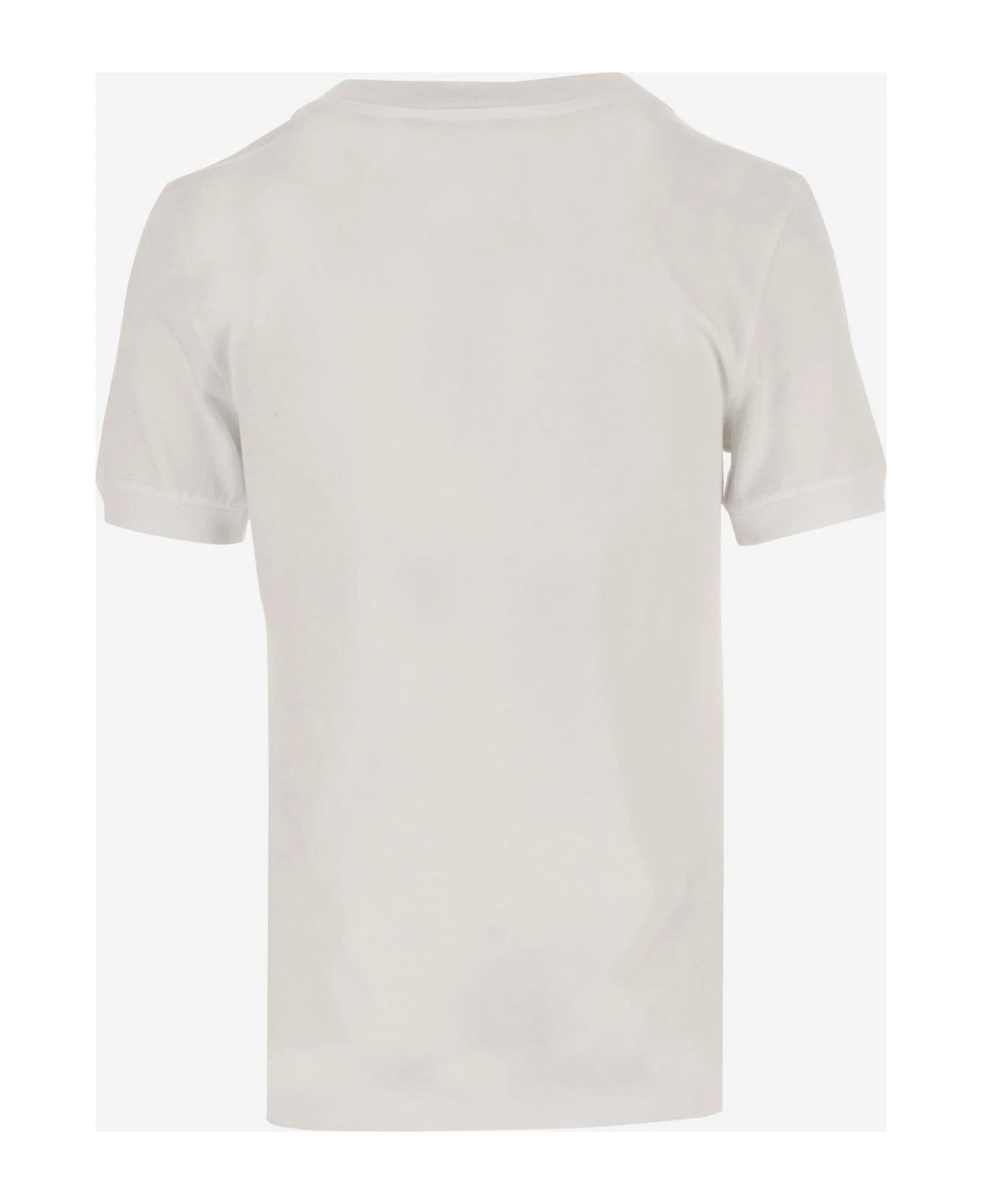 Dolce & Gabbana Cotton Jersey T-shirt With Dg Logo Patch - Image 2