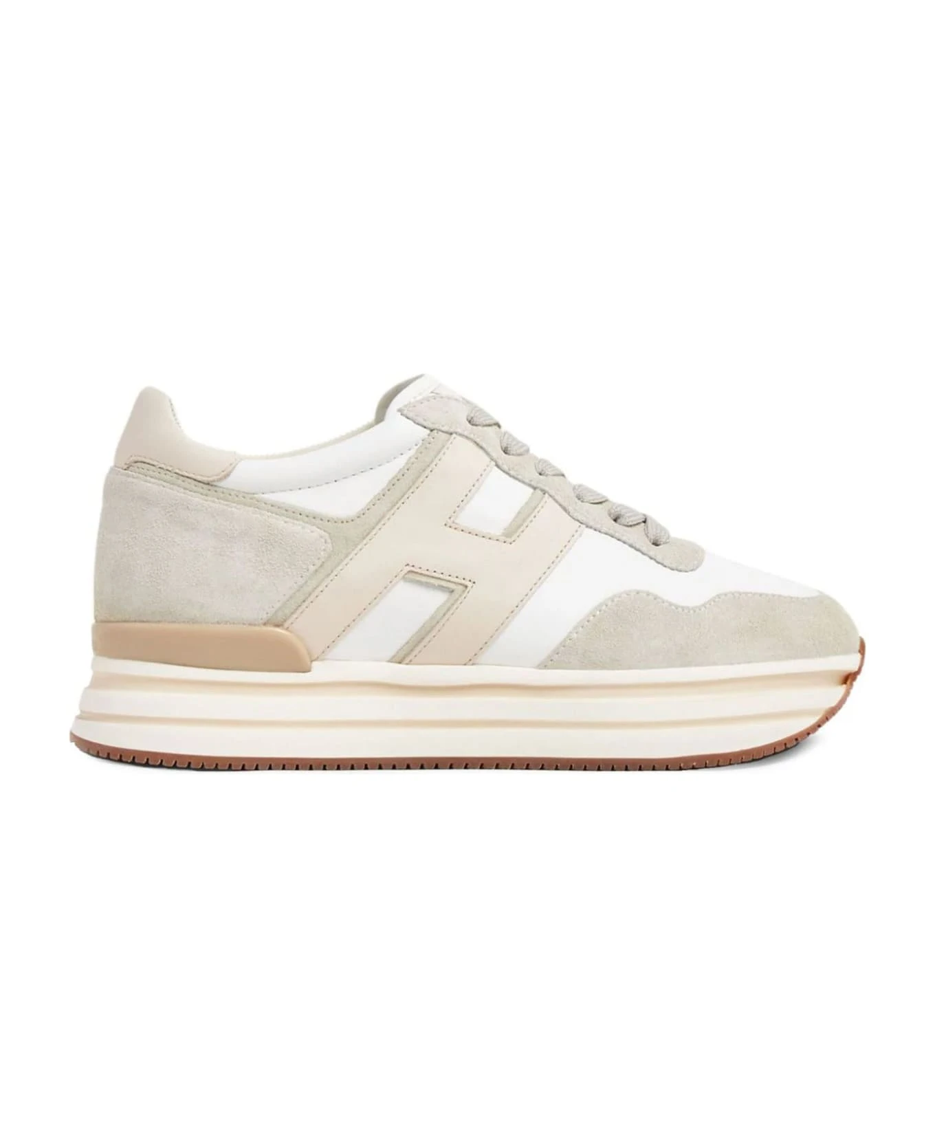 Sneakers Hogan Midi H222 White Ivory Grey