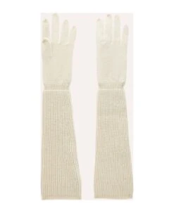 Ribbed Long Gloves