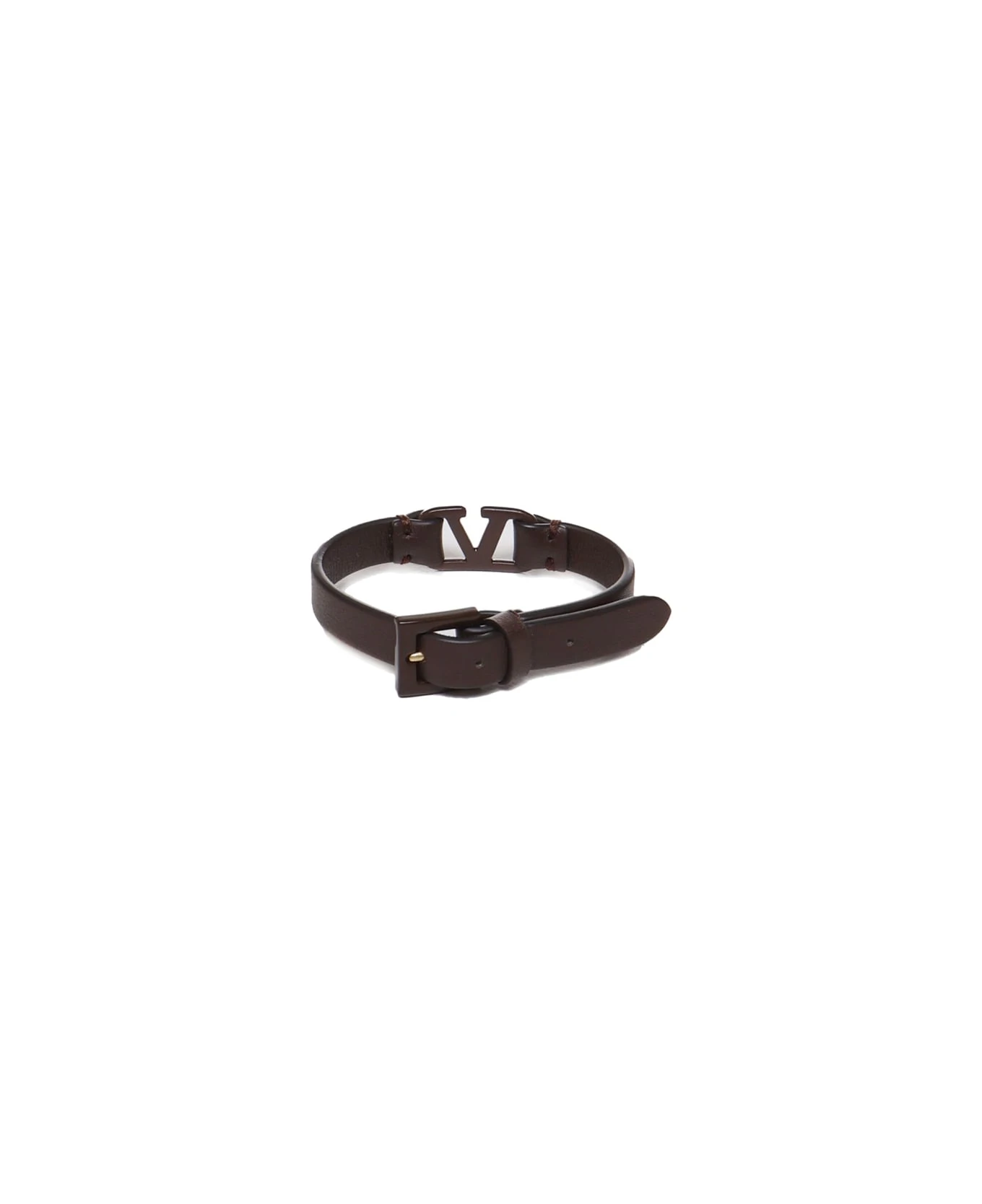 Valentino Garavani Calfskin Vlogo Bracelet - Image 3