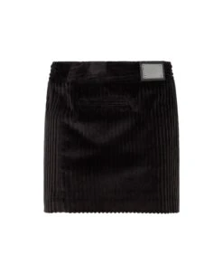 Dolce & Gabbana Logo Plaque Mini Corduroy Skirt