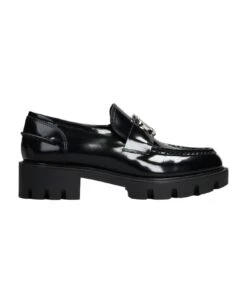 Christian Louboutin Cl Moc Lug Loafers In Black Leather