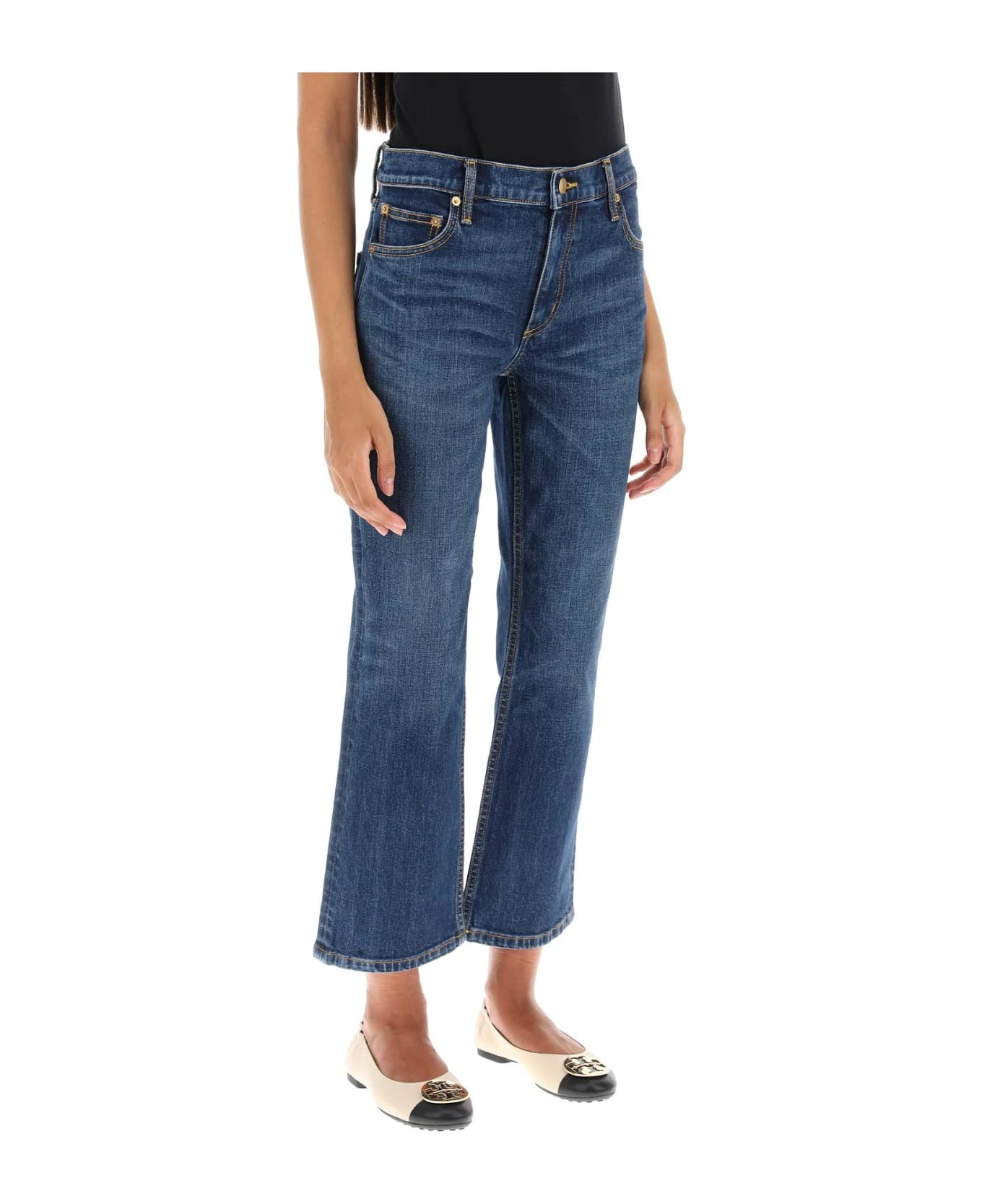 Tory Burch Cropped Flared Jeans - Image 2
