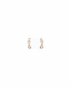 TWINSET Earrings With Logo Chain And Rhinestones