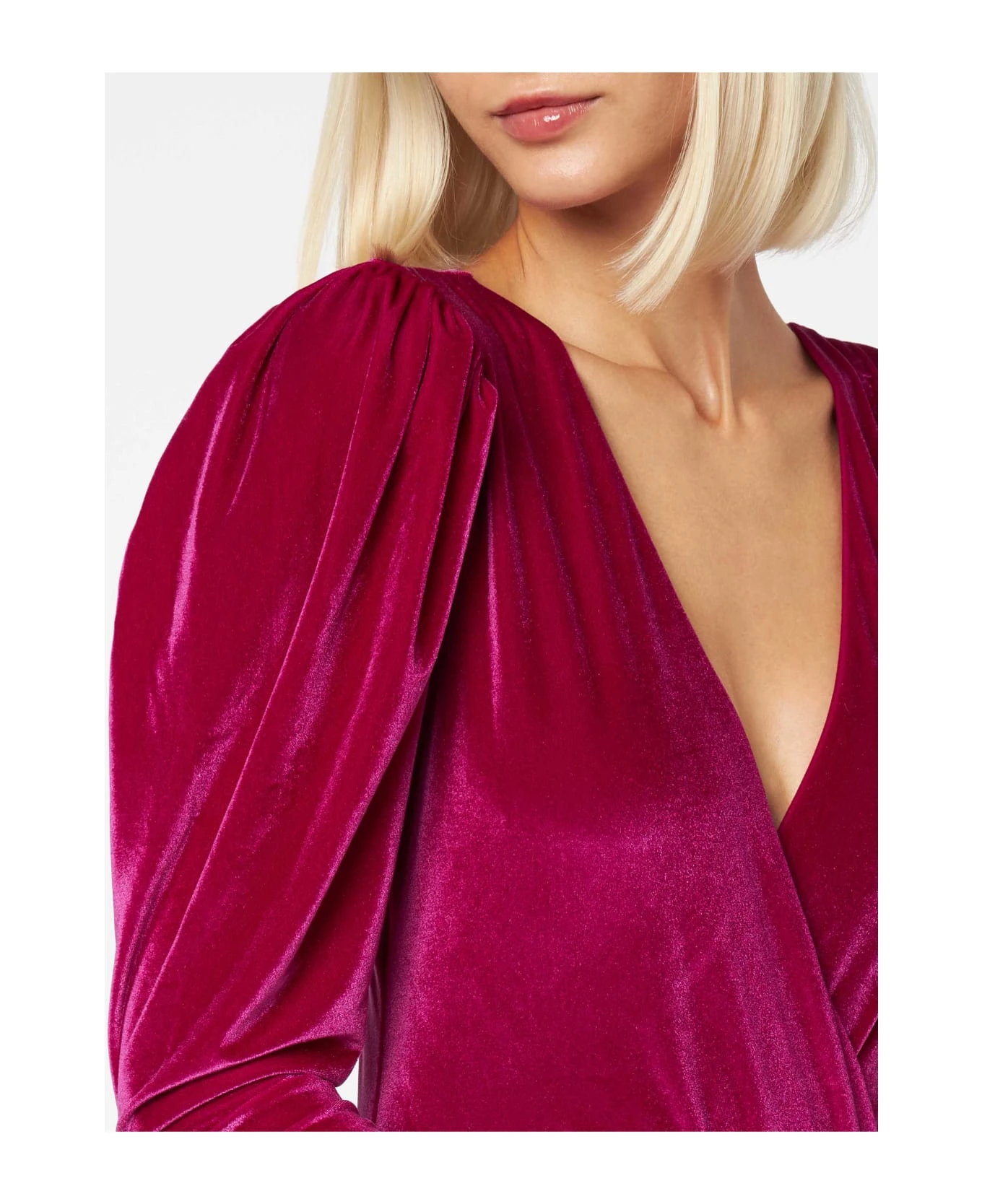 MC2 Saint Barth Fucsia Velvet Bodywear / One Piece Swimsuit - Image 3