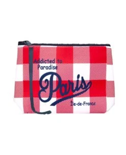 MC2 Saint Barth Aline Scuba Gingham Pochette With Paris Print