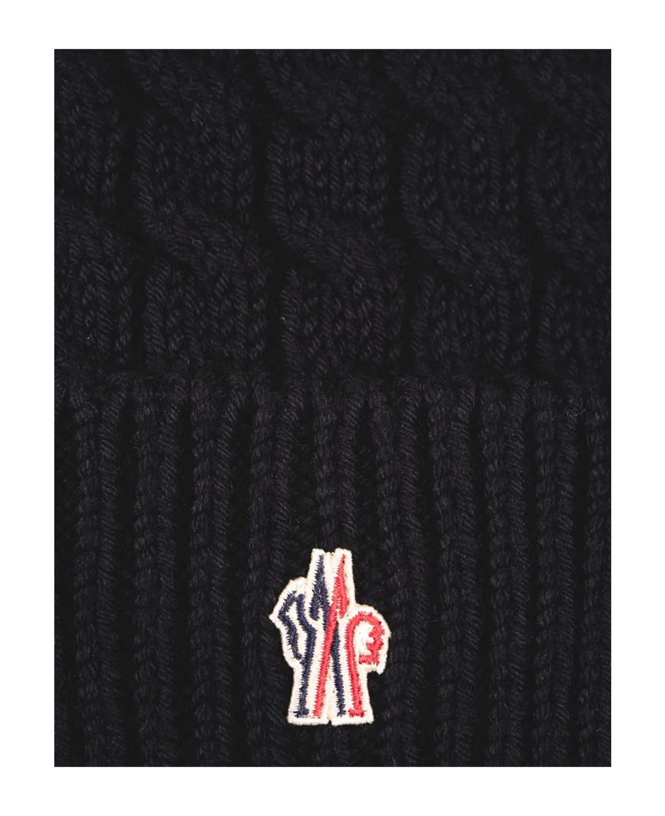 Black Wool Beanie With Pompon - Image 3