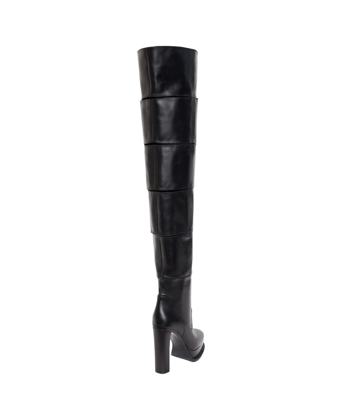 Alexander McQueen Black Cuissard Boots With Platform - Image 3