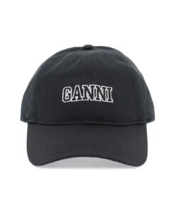 Ganni Organic Cotton Baseball Cap