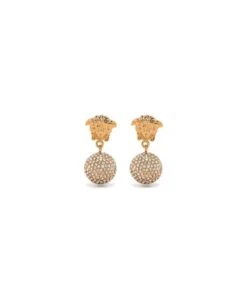 Versace Fashion Metal Earrings With Strass