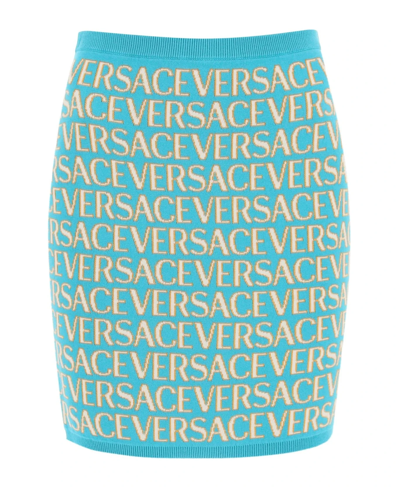 Versace Monogram Knit Mini Skirt