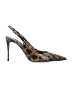 Dolce & Gabbana Sling Back Leopard Pumps