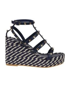 Valentino Garavani Wedge Espadrillas Rockstud Torchon T. 25/95