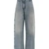 Palm Angels Wide Jeans Made Of Cotton Denim