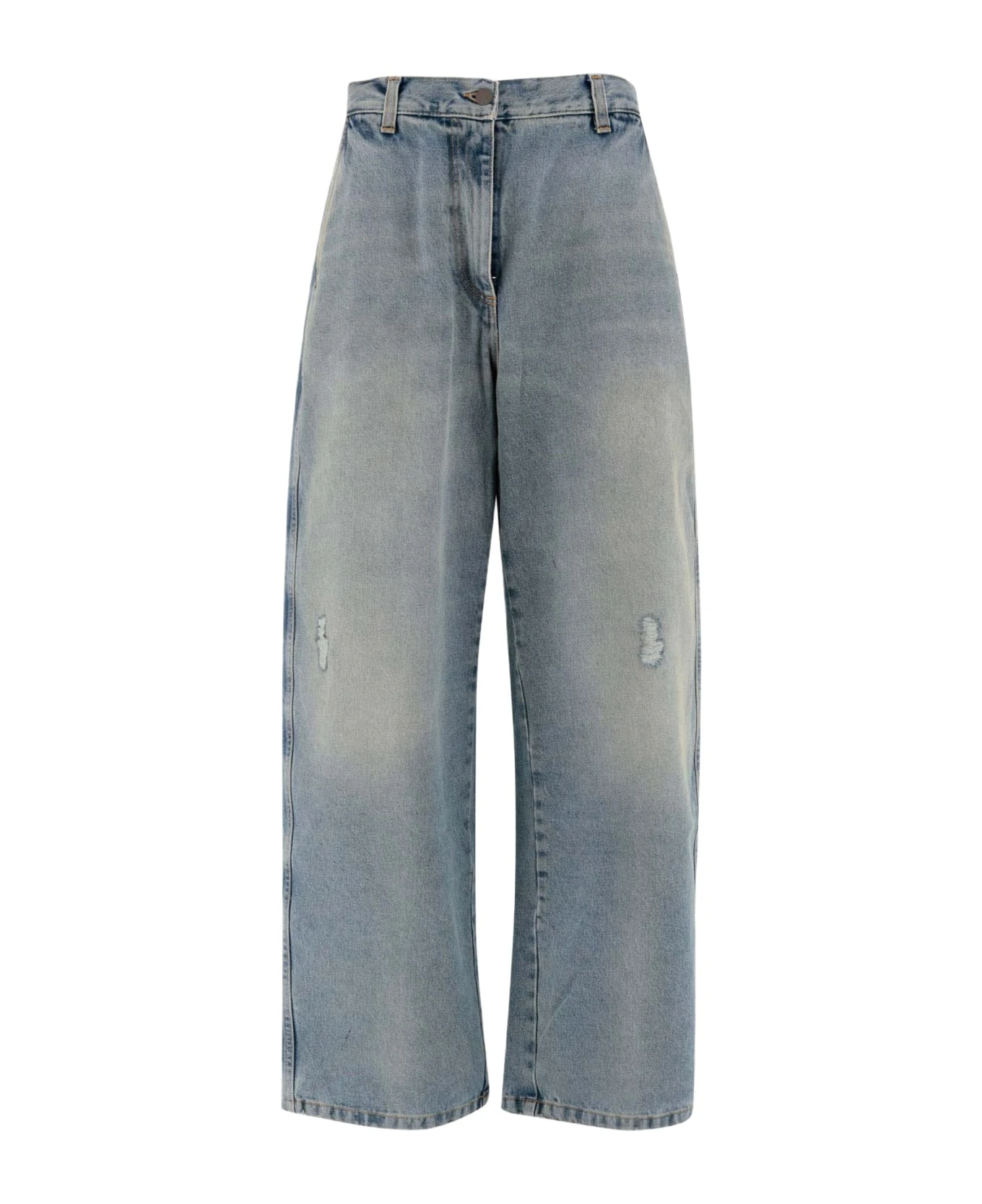 Palm Angels Wide Jeans Made Of Cotton Denim
