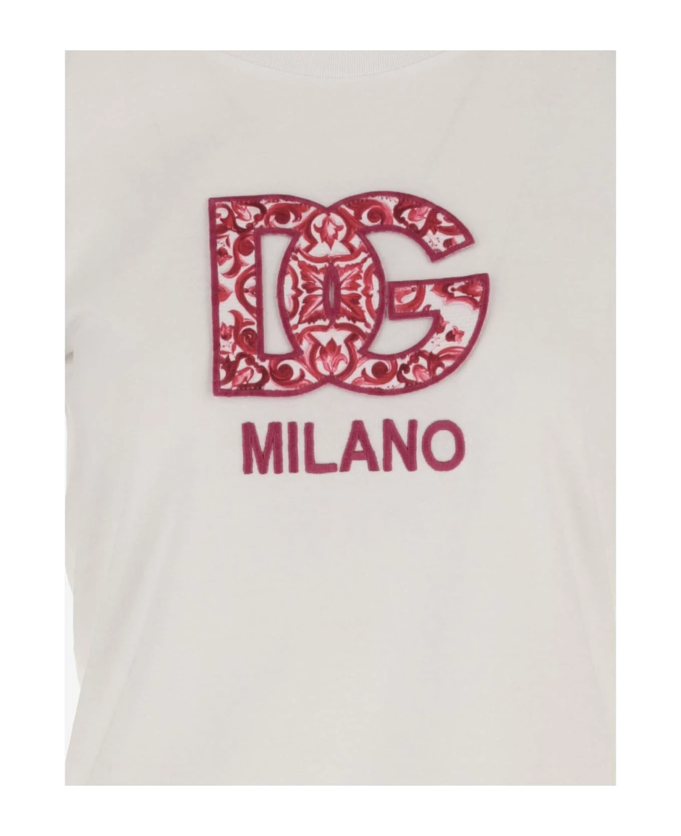 Dolce & Gabbana Cotton Jersey T-shirt With Dg Logo Patch - Image 3