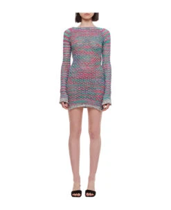 Cotton Crochet Mini Dress