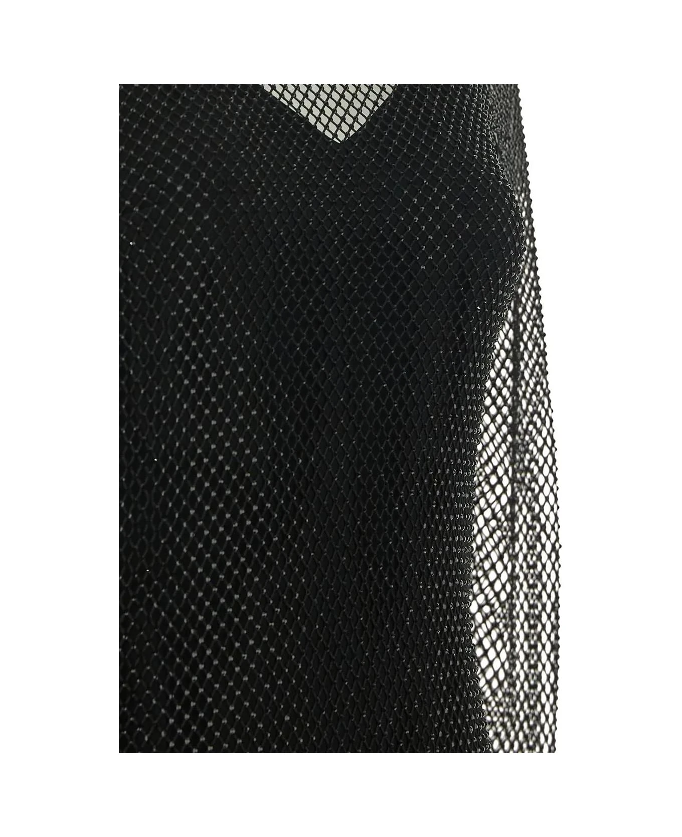 Max Mara Vezzo Short Embroidered Mesh Dress With Crystal - Image 3