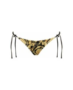 Stretch Fabric Barocco Printed Swim Briefs Versace Woman