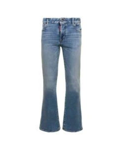 DSQUARED2 Flared Blue Denim Jeans D-squared2 Woman