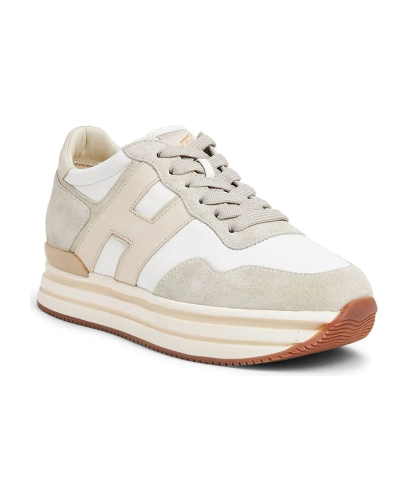 Sneakers Hogan Midi H222 White Ivory Grey - Image 2