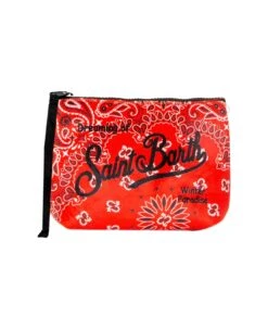 MC2 Saint Barth Aline Wooly Pochette With Red Bandanna Print