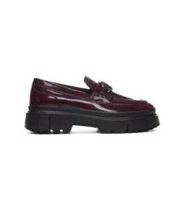 Hogan H629 Burgundy Loafers