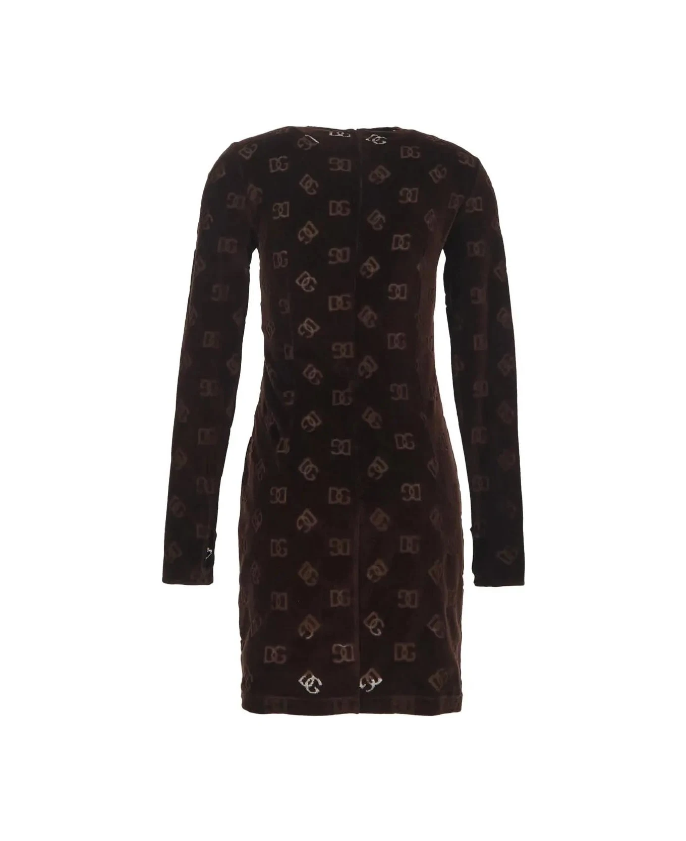 Dolce & Gabbana Flocked Jersey Mini Dress - Image 2