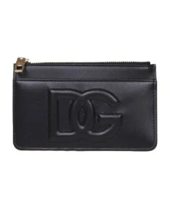 Dolce & Gabbana Card Holder In Black Color Leather