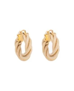 Bottega Veneta Twist Hoop Earrings