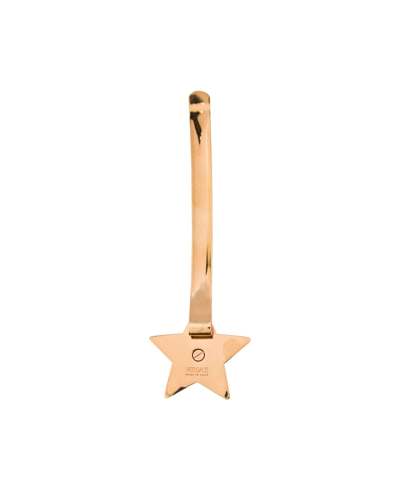 Versace Gold-tone Star Embellished Hair Pin With Strass In Brass Woman - Image 2