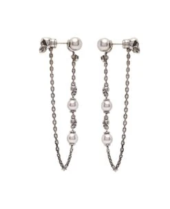 Alexander McQueen Pearl Skull Earrings