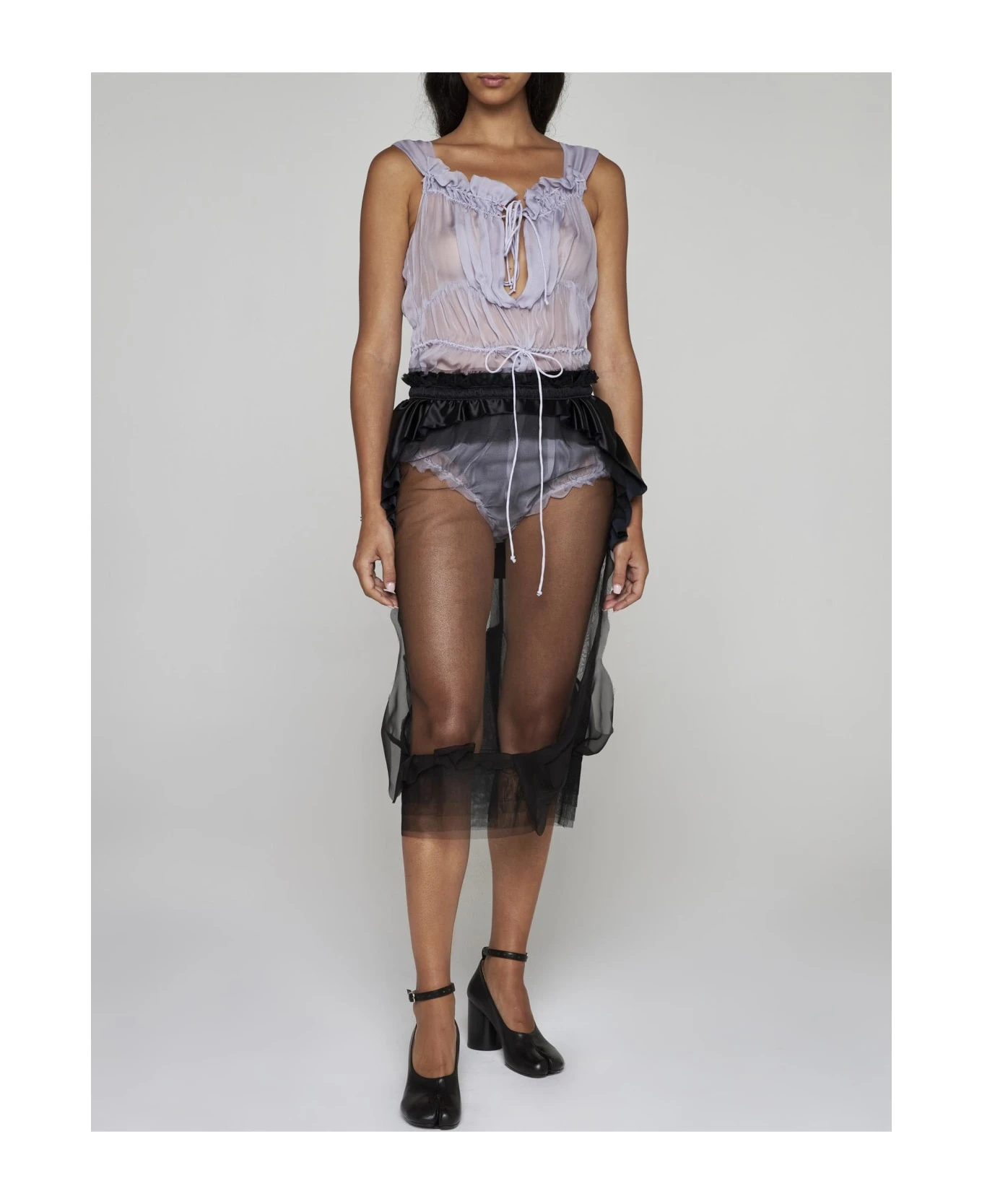 Maison Margiela Silk Tulle Bodysuit - Image 2