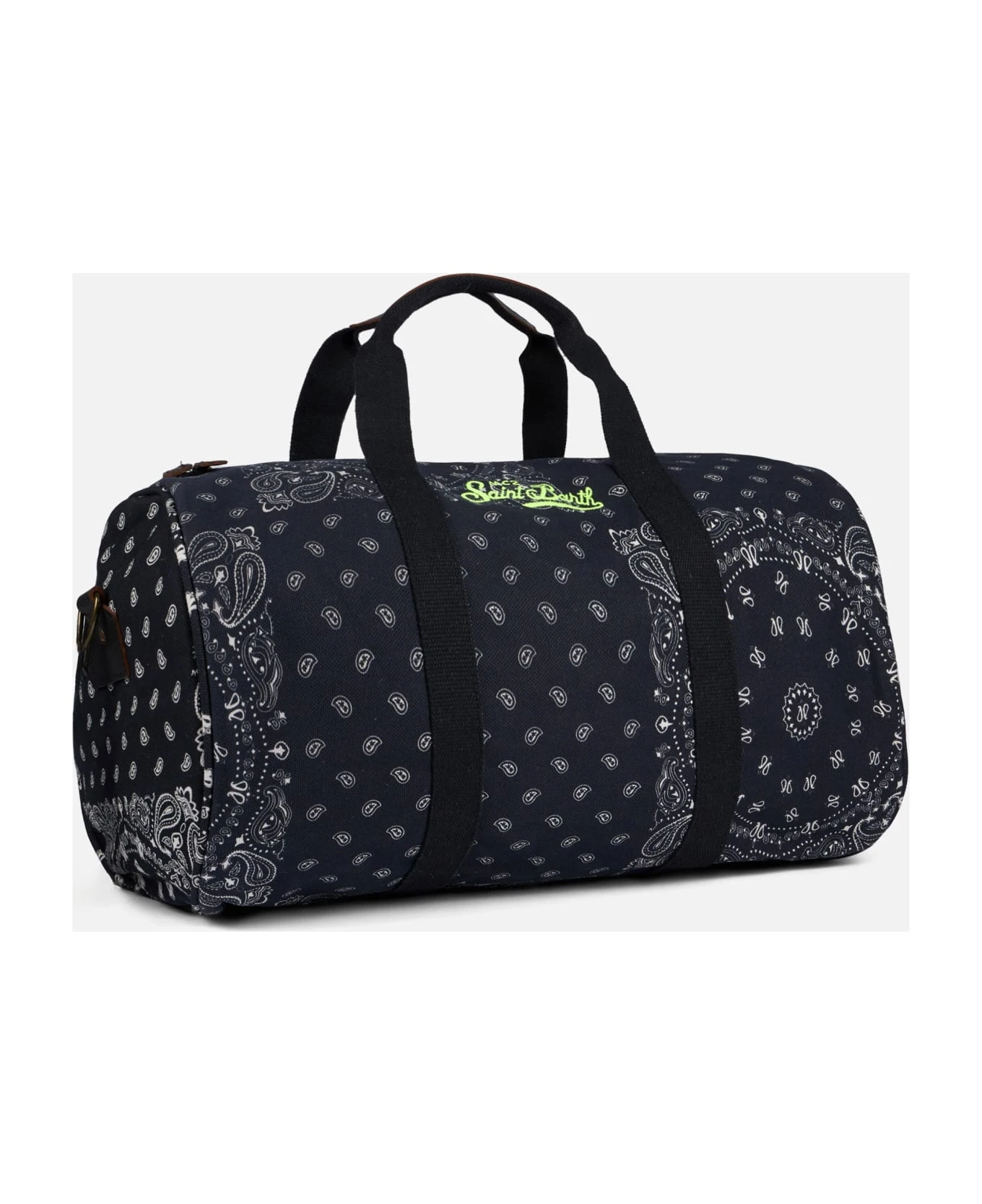 MC2 Saint Barth Travel Duffel Bag With Black Bandanna Print - Image 3