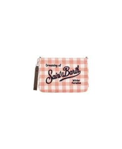 MC2 Saint Barth Parisienne Pink Gingham Wooly Cross-body Bag Pochette