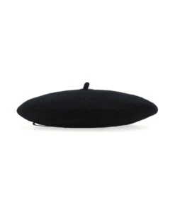 Borsalino Black Wool Beret