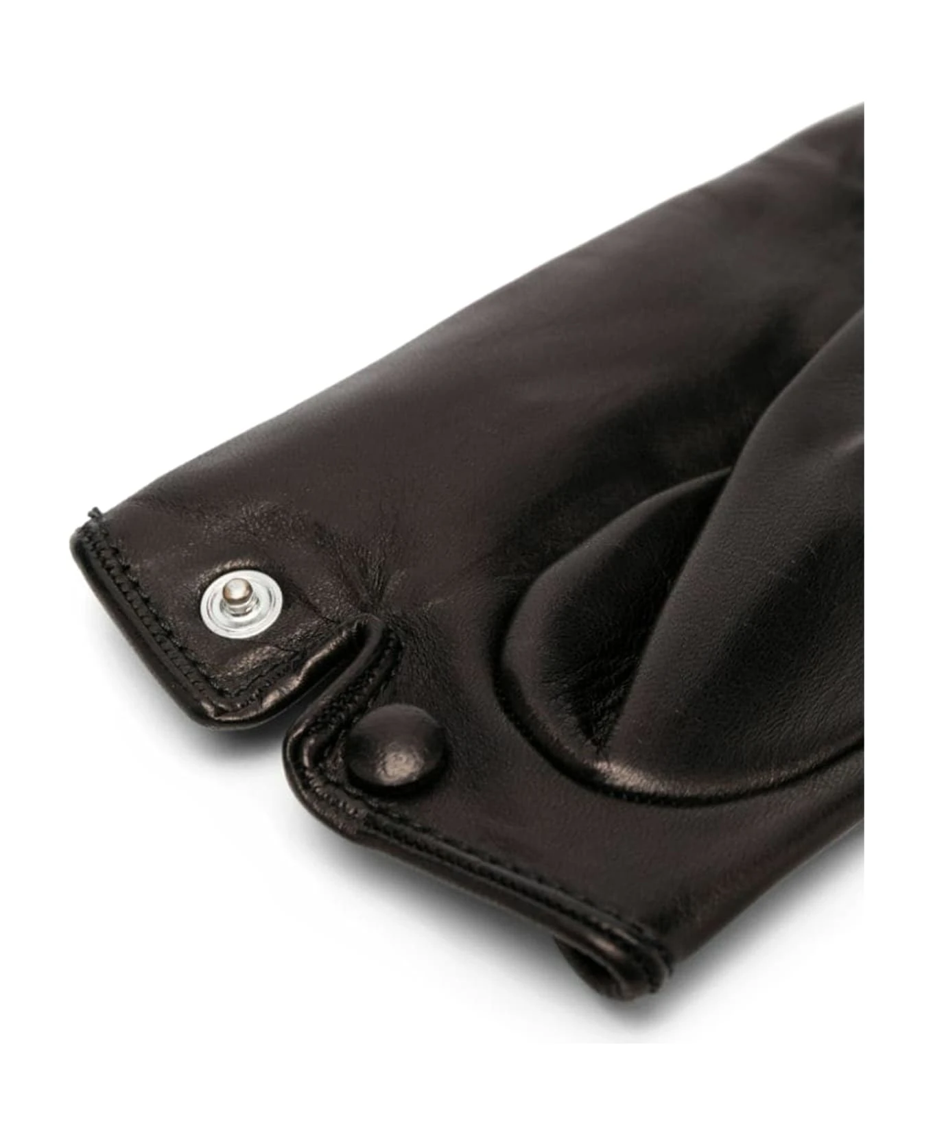 Calfskin Gloves With Press Buttons Closure - Image 2