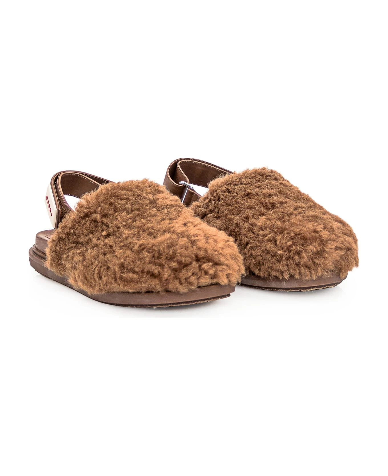 Marni Sabot In Shearling Sandal - Image 2