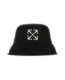 Off-White Black Nylon Bucket Hat