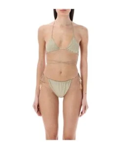 OSEREE Embellished Bikini Set