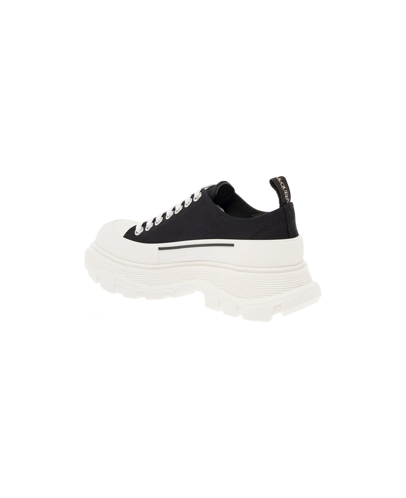 Alexander Mcqueen Woman's Tread Slick Black Cotton Sneakers - Image 3