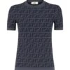 FENDI Dark Gray Ff Viscose Sweater