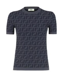 FENDI Dark Gray Ff Viscose Sweater