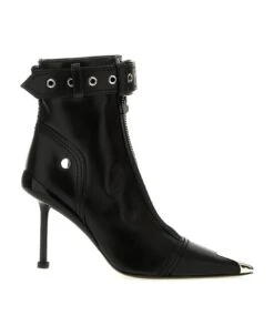 Alexander McQueen 'slash Biker' Ankle Boots