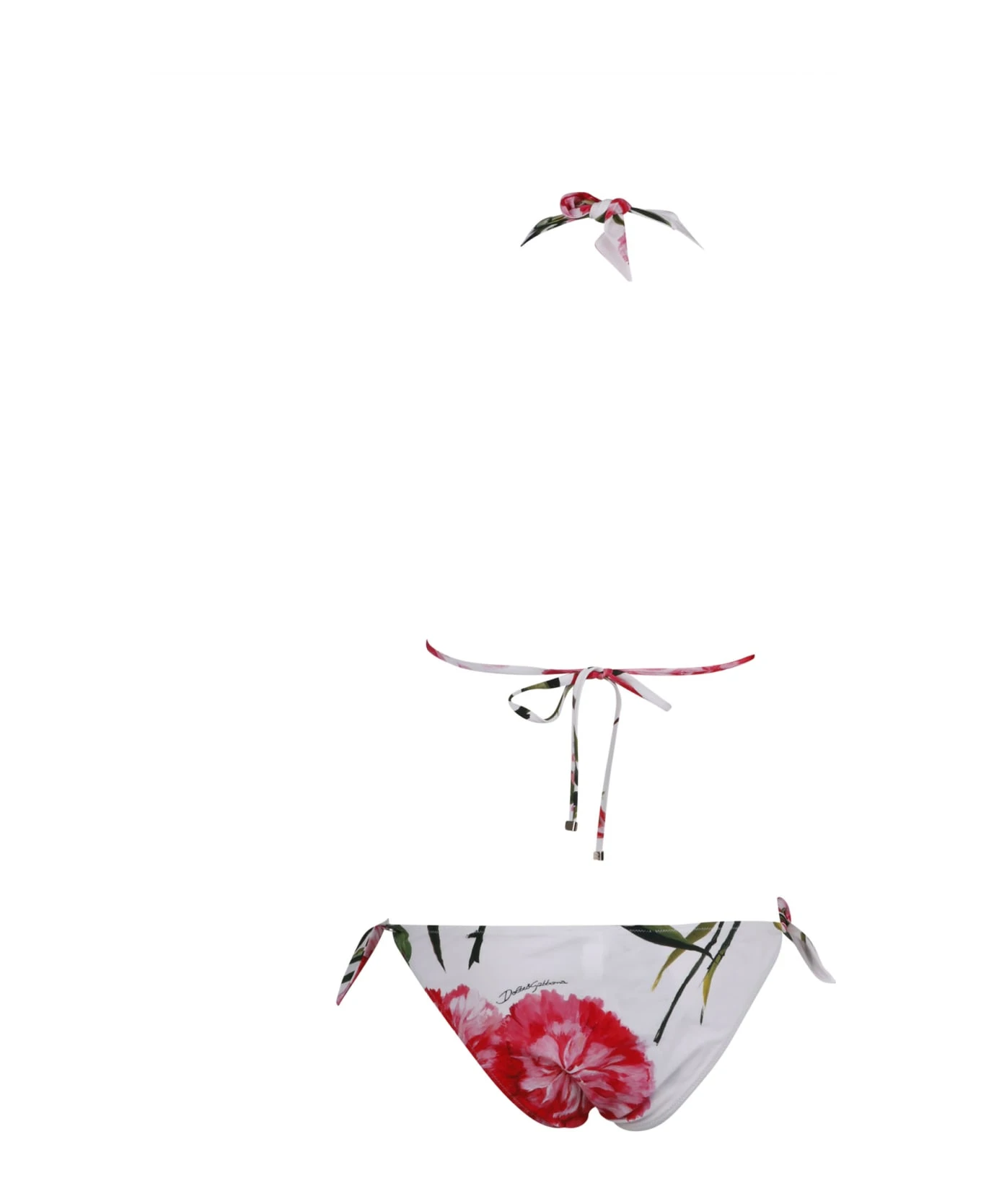 Dolce & Gabbana Floral-print Triangle Bikini Set - Image 2