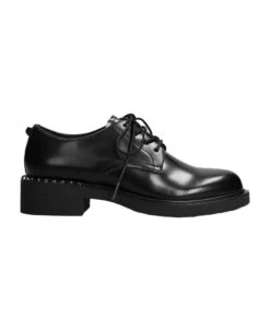 Ash Freak Lace Up Shoes In Black Leather