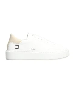 D.A.T.E. Sfera Basic Sneakers In White Suede And Leather